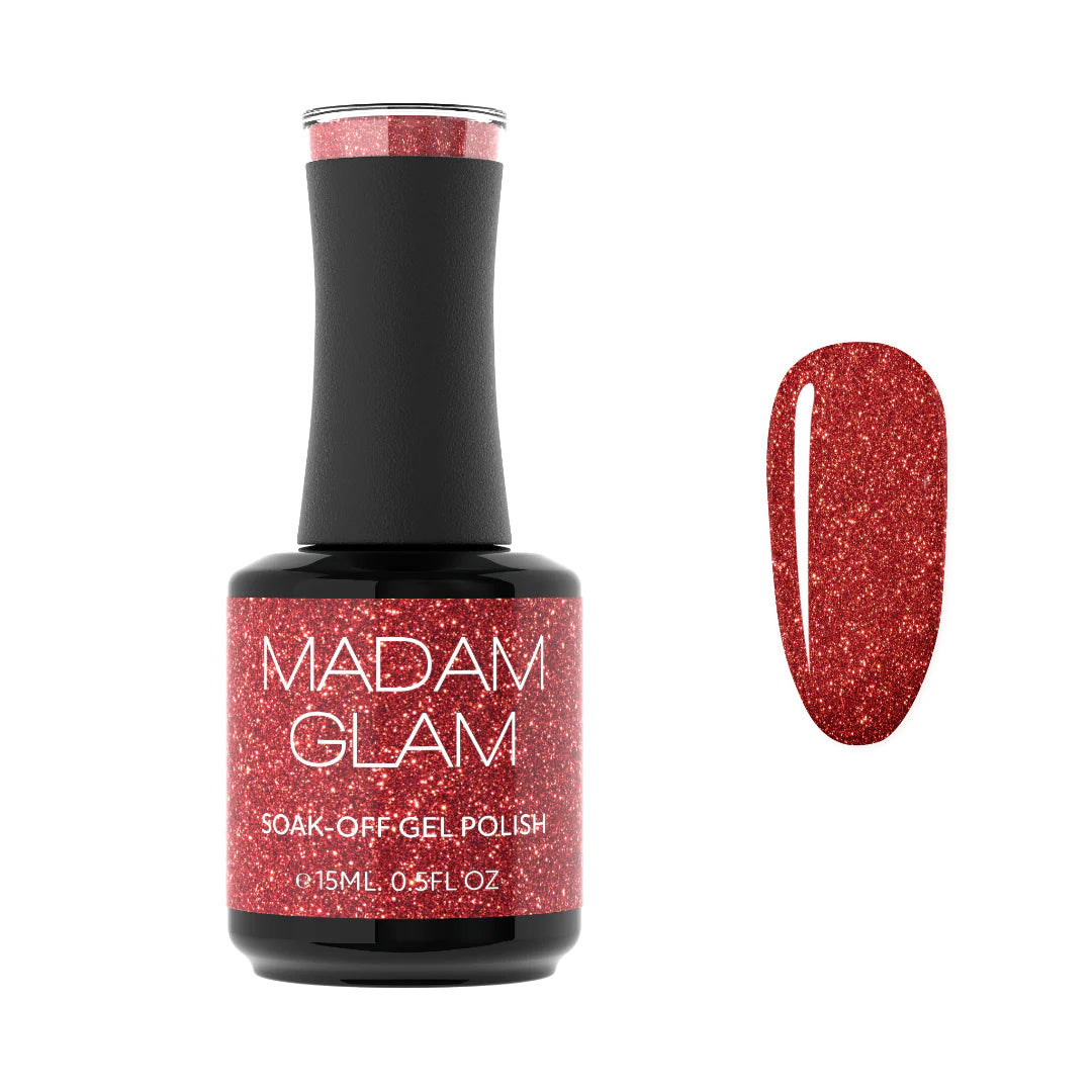 Madam Glam Glitter Scarlet Red